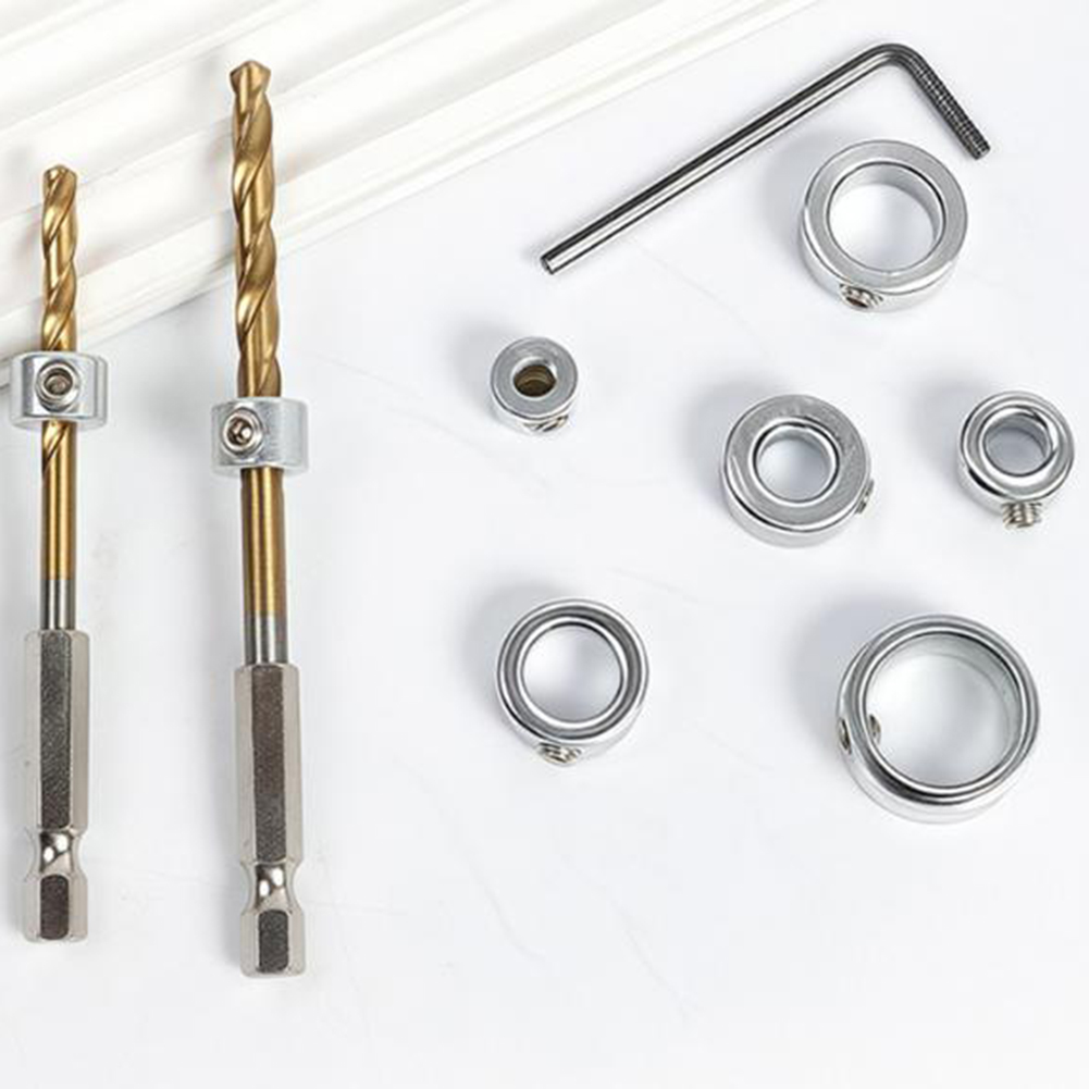 Power Key Tools - 8 Parça Paslanmaz Çelik Derinlik Sınırlayıcı